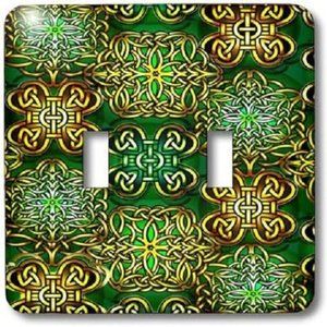 3dRose LLC lsp_100524_2 Pretty Irish Celtic Design Double Toggle Switch Cover